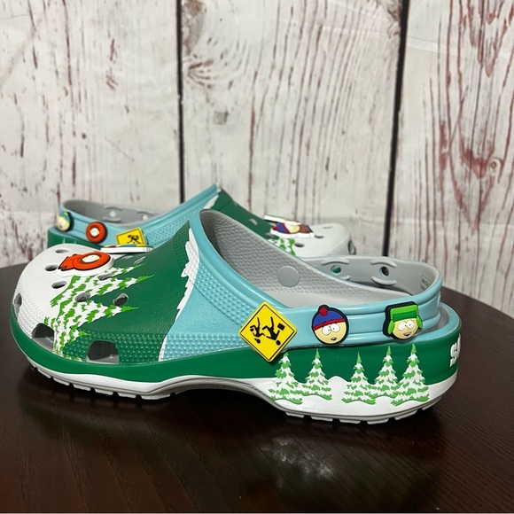 Crocs x South Park Classic Clog with 8 character jibbitz ins mens Size 10 NIB main image 7